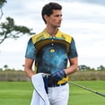 thumbnail image 3 of Haiem Stylish Yellow Dog Pattern Mens Polo Shirts Quick Dry Short Sleeve Golf T Shirt Performance Moisture Wicking Casual Workout-4X-Large, 3 of 6