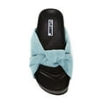 thumbnail image 2 of Cape Robbin Moira-35 Styled Comfortable Slip On Open Toe Flat Sandals Shoes (Denim, 5), 2 of 3
