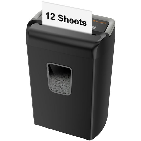 Bonsaii 12-Sheet Cross Cut Paper Shredder for Home Office Use