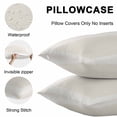 thumbnail image 5 of Cream Geometric Lumbar Pillow Covers 20x12 Inch Set of 2, White Greek Key Design Abstract Modern Art Waterproof Outdoor Pillow Covers, Decorative Cushion Pillowcases for Couch, Sofa, Bed, Patio, 5 of 9