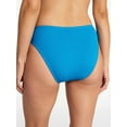 thumbnail image 3 of Time and Tru Women's and Women's Plus Crinkle Mid Rise High Leg Cheeky Bikini Bottoms, 3 of 5