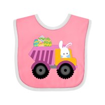 Inktastic Easter Bunny in Dump Truck Delivering Easter Eggs Boys or Girls Baby Bib