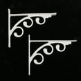 thumbnail image 2 of 2Pcs L Shaped Wall Mounted Shelf Bracket Metal Hanging Holder White - 12x15cm, 2 of 8