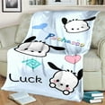 thumbnail image 5 of Sanrio Cartoon Cute Pochacco Blanket Soft and Comfortable Nap To Sleep Blanket Girl Gift, 5 of 10
