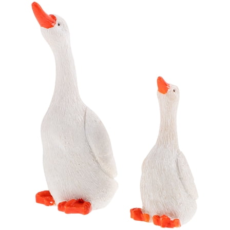 HONMEET 2Pcs Duck Figurine Mini Garden Figurine Statue for Outdoor and House