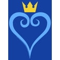 thumbnail image 2 of Men's Kingdom Hearts 1 Blue Heart  Graphic Tee Royal Blue 3X Large, 2 of 4
