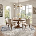 thumbnail image 6 of Toyoso 8x8 Round Washable Area Rug Large Abstract Modern Blue Beige Circle Rug Machine Washable Luxury Area Rug For Living Room Dining Room Foyer Home Decor, 6 of 9