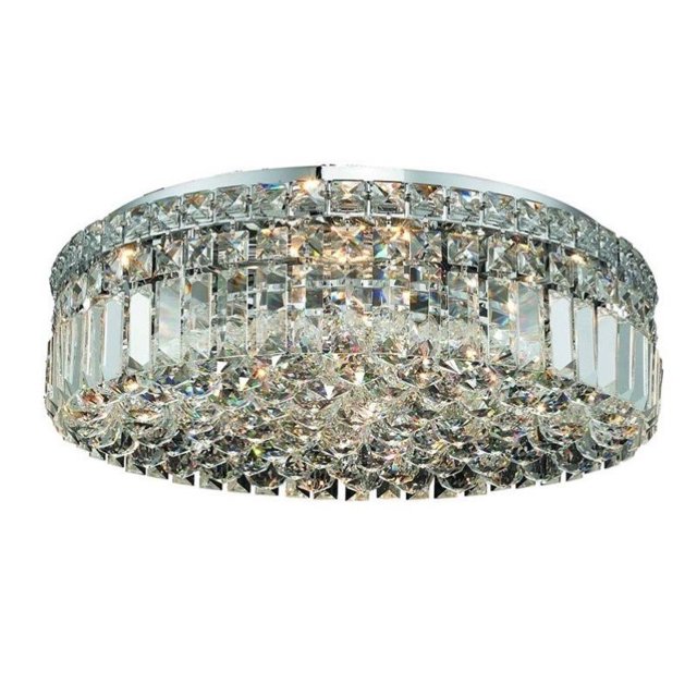Elegant Lighting Maxime 20" 6 Light Elements Crystal Flush Mount