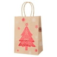 thumbnail image 6 of 24 pieces, Christmas series gift packaging bags, Christmas gift bags, gift bags with handles, kraft paper Christmas gift bags, Christmas gift storage bags, 5.91*3.15*8.27 inches., 6 of 6