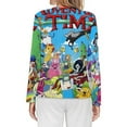 thumbnail image 2 of Adventure Time Women's Pajama Top 3D Digital Print Sleepwear Trendy Crewneck Pullovers Long Sleeve Shirts L, 2 of 8