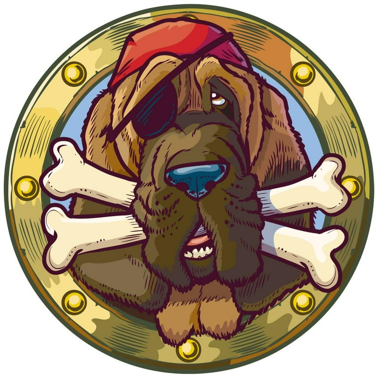 Cartoon Pirate Bloodhound Dog Wall Decal Wallmonkeys Peel and Stick Decals for Boys (18 in H x 18 in W) WM502506 Cartoon Pirate Bloodhound Dog Wall Decal Wallmonkeys Peel and Stick Decals for Boys (18 in H x 18 in W) WM502506