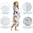 thumbnail image 7 of Pioneer Flower Floral Print Pattern Hooded Bath Towel，50"x30" for Ages 3 To 12 Kids, Quick Dry Lightweight Soft Microfiber Hood Beach Towel Cover Up for Kids, 7 of 7