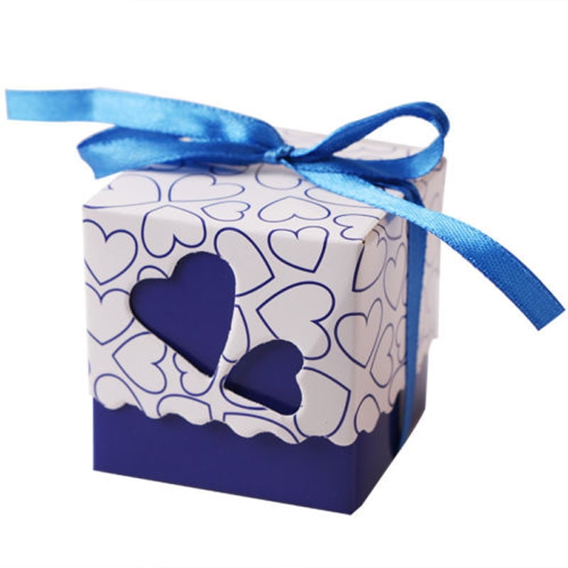 Wholesale Love Heart Favor Ribbon Gift Box Candy Boxes Wedding Party Decor HP 