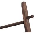 thumbnail image 7 of MyGift 5 Foot Wall-Leaning Dark Brown Wood Blanket and Towel Rack Ladder Shelf, 7 of 7