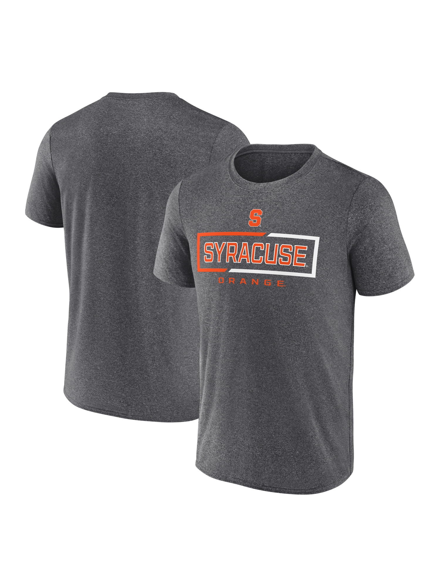 NCAA Syracuse Orange Men's Synthetic Charcoal Heather Short Sleeve T-Shirt