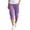 Purple, variant on TQWQT Pedal Pushers for Women Drawstring Cotton Linen Capri Pants Dressy Casual Wide Leg Elastic Waist Lightweight Lounge Pants Trendy Summer Palazzo Trousers with Pockets Blue L
