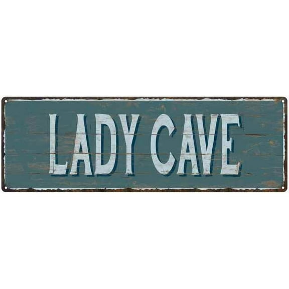 She Shed Beach Style Wood Look Sign Gift Green 6x18 Metal Decor 206180086076