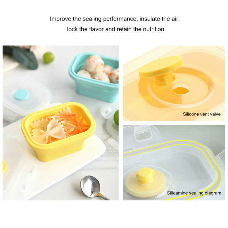 Exclusivo Bolsillo Collapsible Bento Lunch Box (4pcs) With Spork &  Leakproof Lid, BPA Free, Silicone…See more Exclusivo Bolsillo Collapsible  Bento
