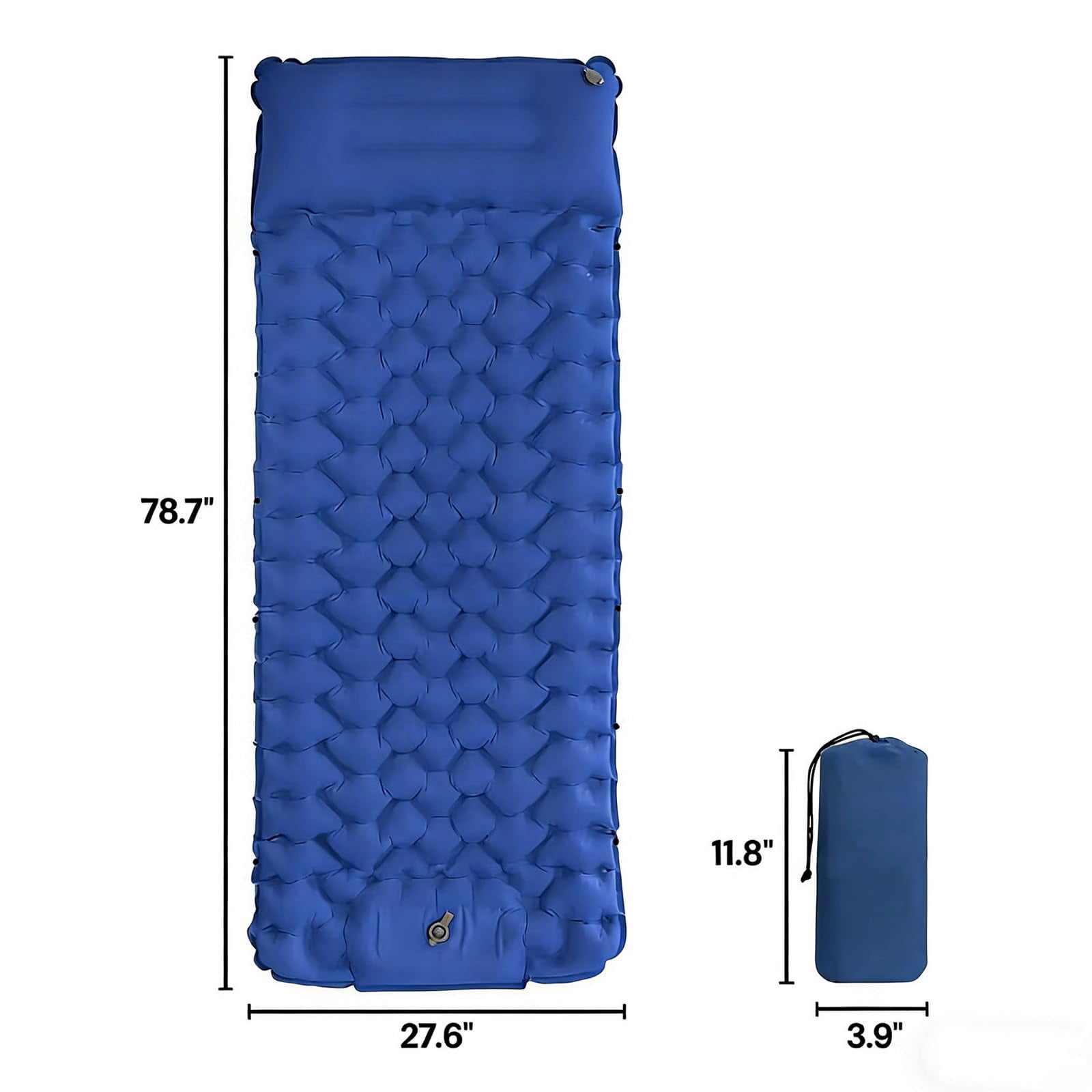 Lounge Mat - Your Portable Chill Zone, Thick Memory Foam Sleeping Pad for Camping, Self Inflating Travel Air Mattress with Pump, Lightweight Portable Car Tent Bed for Outdoor Backpacking