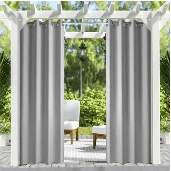 Grey Thermal Grommet Blackout Curtain - 50 in. W x 84 in. L