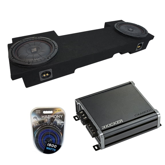 2002-2013 Chevy Avalanche Underseat Kicker CompVT CVT12 Dual 12" Sub Box CXA8001