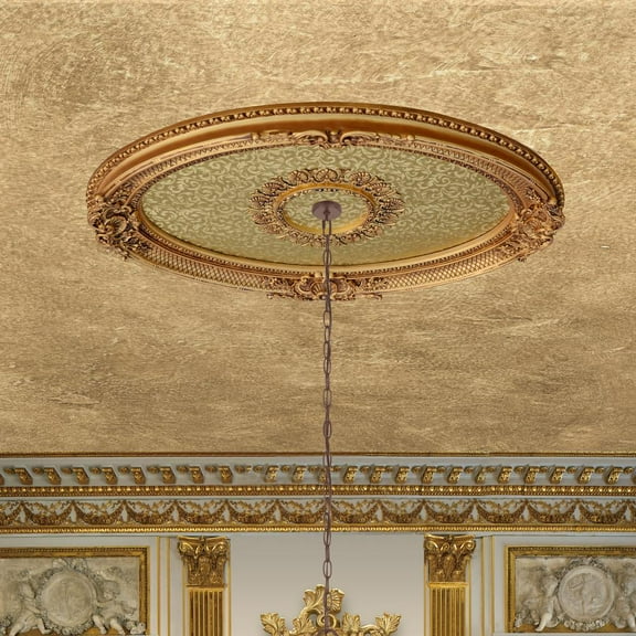 AFD Golden Rocaille Oval Chandelier Ceiling Medallion