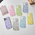 thumbnail image 4 of XUCP-Compatible with iPhone 14 Pro Max Case Cute Clear Flower Floral Pattern Design for Women Girls Slim Soft TPU Shockproof Protective Girly Phone Cover - Pink, 4 of 4