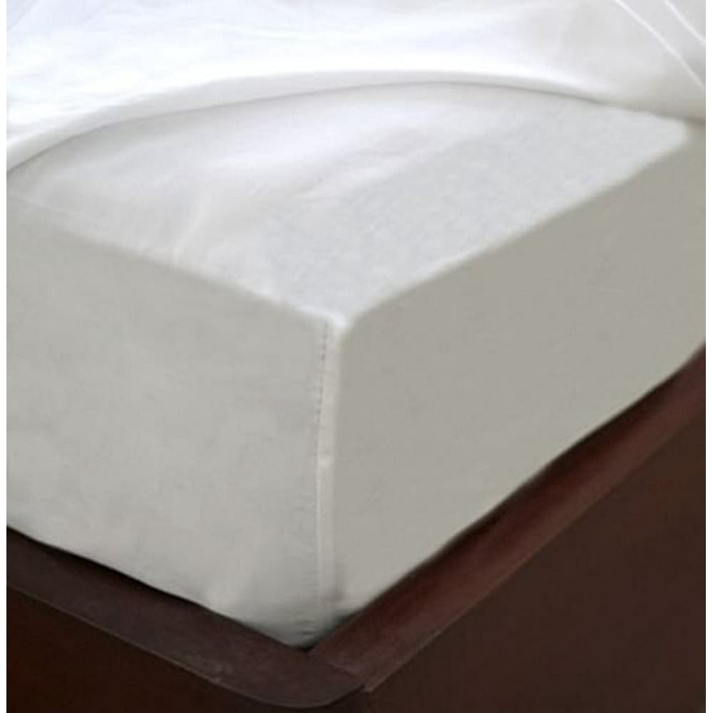 Fitted Sheet Wrinkle free Pimple free White Cotton Blend Fitted Sheet