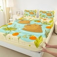 thumbnail image 3 of Manfei Cute Capybara 3pcs Twin Sheet Sets,Botanical Plants Twin Fitted Sheet,Cartoon Animal Breathable Flat Sheet,Super Cozy Kawaii Room Decorative, 3 of 7