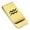 Gold, variant on Stainless Steel Aquarius Zodiac Sign (Water Bearer) Classic Slim Money Clip Credit Card Holder