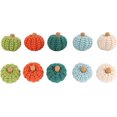 thumbnail image 3 of Artificial Pumpkins Crocheted Harvest Fall Thanksgiving Table Decors Small Pumpkin Harvest Miniature Pumpkins, 3 of 7