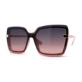 thumbnail image 1 of Womens Glitter Sparkling Shield Rimless Square Butterfly Sunglasses Pink Smoke, 1 of 4