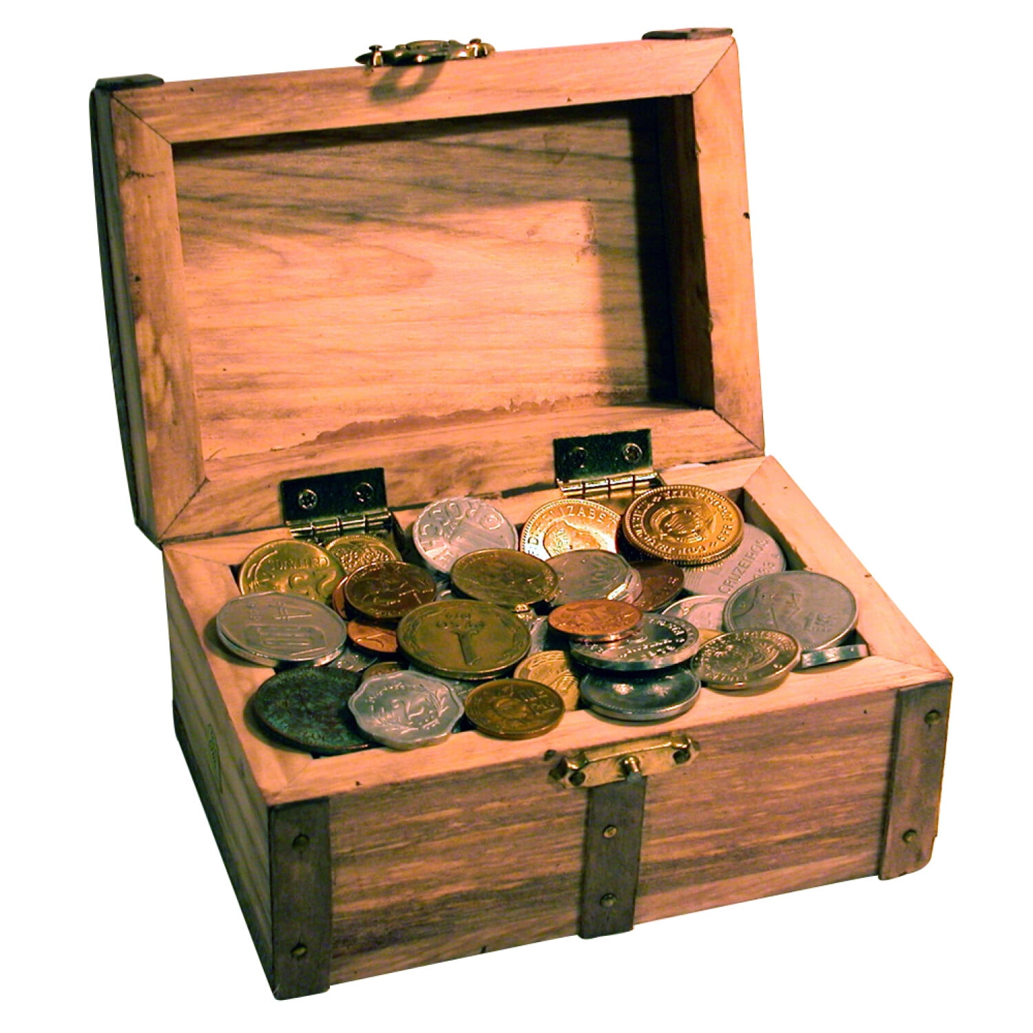 Treasure Chest of World Coins 25 Coins from 25 Countries Uncirculated 