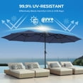 thumbnail image 3 of 13ft Patio Umbrella with Base,Double Sided Outdoor Large Rectangular Patio Umbrella with Crank Handle, for Lawn Garden,Home,Outdoor Activities, 3 of 7