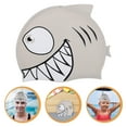 thumbnail image 5 of Raindrops Silicone Swimming Cap Grey Shark Design Soft Comfortable Fit, 5 of 6