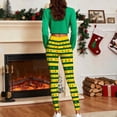 thumbnail image 4 of Posijego Women's Christmas Leggings High Waist Workout Yoga Pants Color Block Stretch Athletic Gym Leggings, 4 of 8