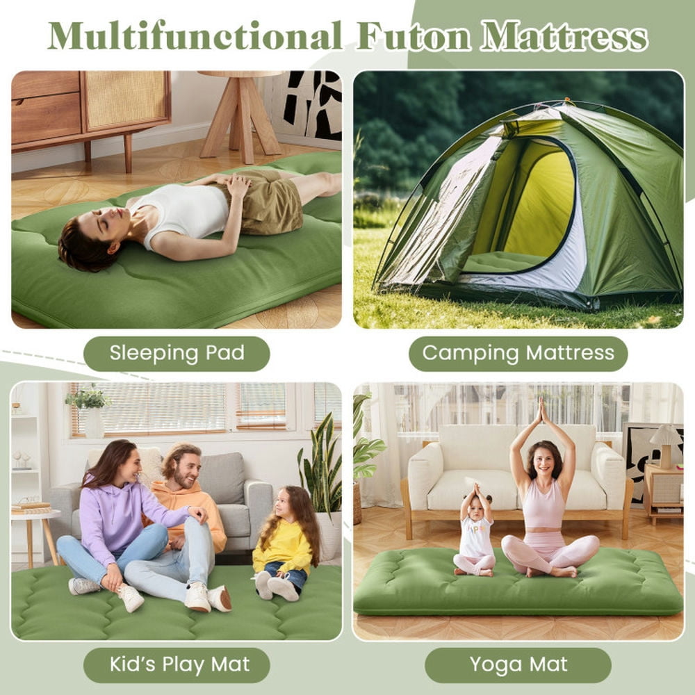 Kadyn Floor Mattress,Mattress Tatami Mat, Sleeping Pad,Floor Mattress with Washable Cover and Carry Bag-Twin Size