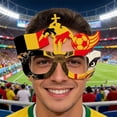 thumbnail image 4 of Germany Flag Fan Glasses, Football Game Cheering Prop with Eagle Design, Soccer Match Decoration, Sports Event Accessory, Party Favor for Fans, 4 of 8