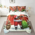 thumbnail image 2 of Feelyou Kids Santa Claus Twin Bedding Sets 7-Piece, Dreamy Fairy Tale Bedding Comforter Set, Christmas Rabbit Animal Reversible Sheet Sets, Ultra Soft Home Decor, 2 of 7