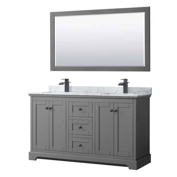 Wyndham Collection Wcv232360dcmunsm58 Avery 60" Free Standing Double Basin Vanity Set -