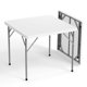 thumbnail image 1 of Mesa VINGLI con patas plegables de 34 pulgadas, color blanco, portátil, 1 of 8