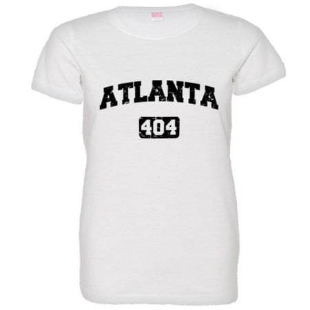 PleaseMeTees™ Womens Atlanta 404 Area Code Distressed HQ Tee