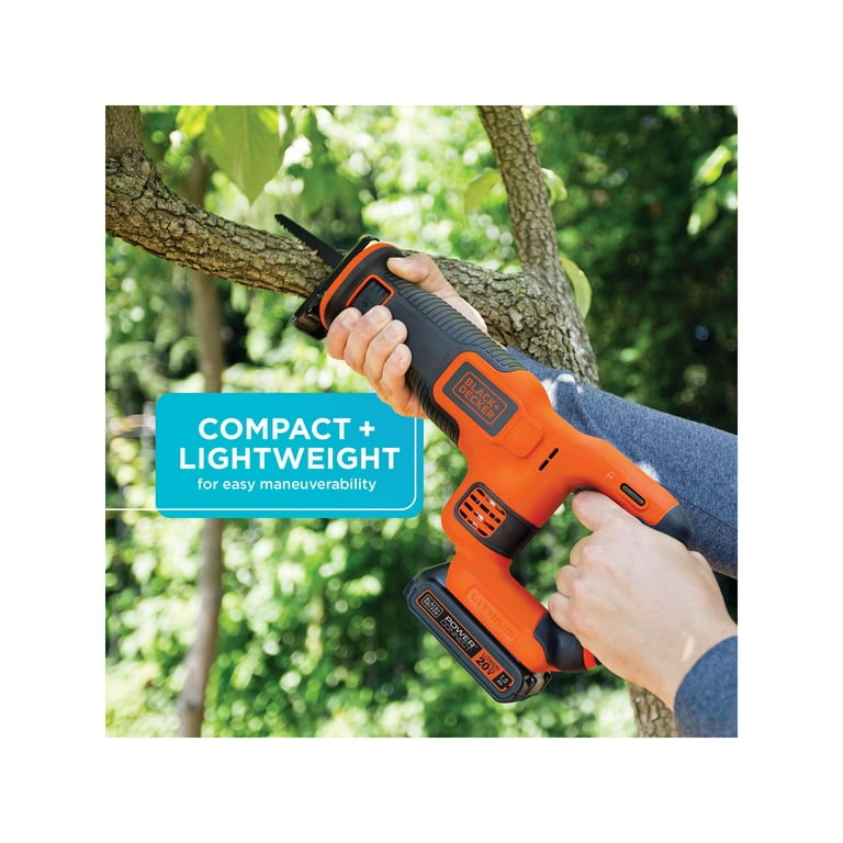 BLACK+DECKER 20V Max Cordless Reciprocating Saw, Battery Included