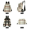 thumbnail image 4 of FORMRS Mini Backpack Purse for Women Travel Daypack Casual Shoulder Bag, Cream Plaid, 4 of 7