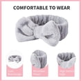 thumbnail image 4 of 6 Pcs Spa Headband, Bow Hair Band, Soft Coral Fleece Makeup Headband, Makeup Headband, Makeup Hair Band for Women Girls Makeup, 4 of 5