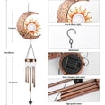 thumbnail image 3 of Solar Sun Moon Wind Chimes Outdoor, Waterproof Wind Bells Light with Crackle Glass Ball for Outside, Clearance Unique Gifts for Mother's Day, Mom, Women, Girls, Yard, Garden, Party Decor, 3 of 6