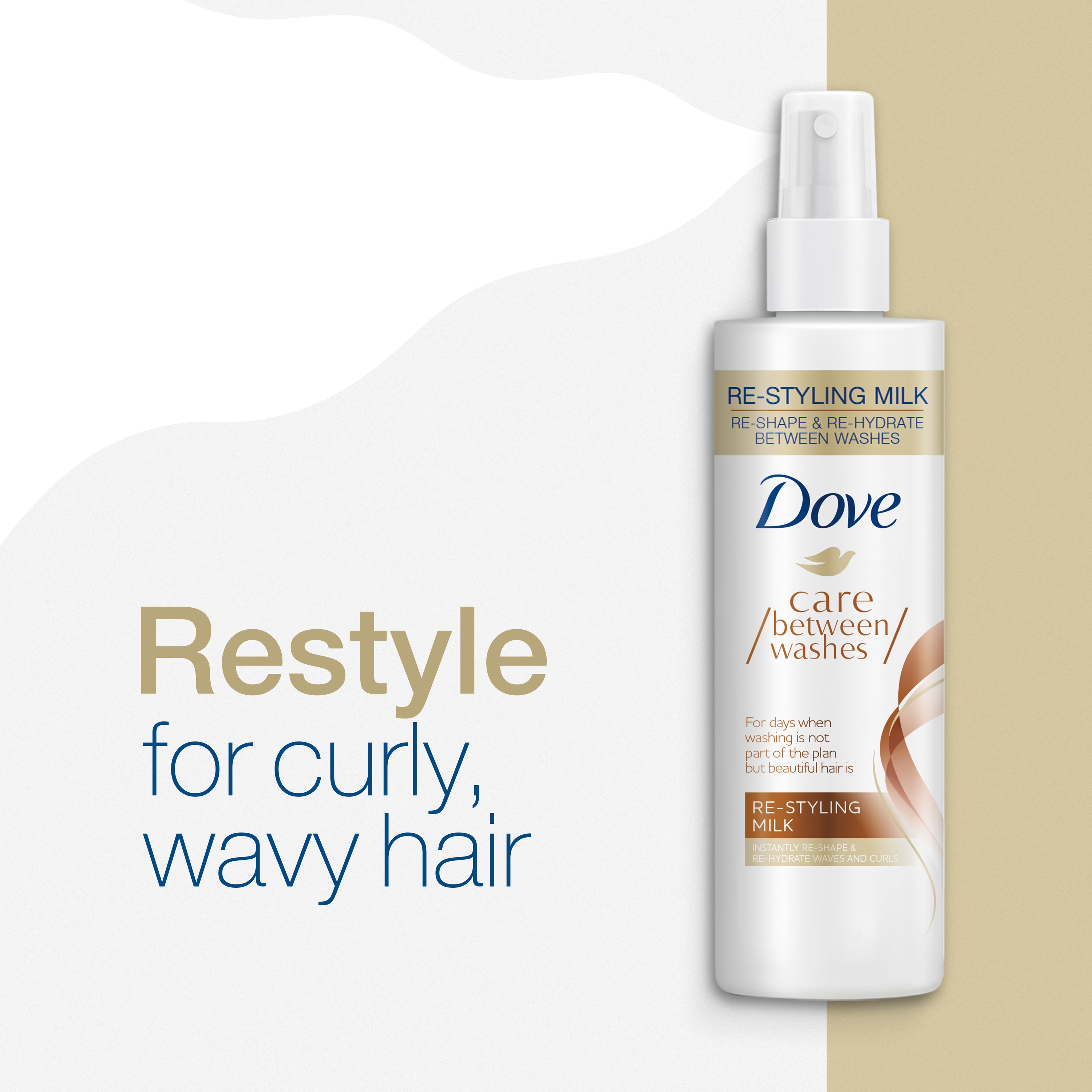 Dove Care Between Washes Restyler Re-Styling Milk 6.8 oz - image 4 of 10