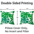 thumbnail image 5 of Blue and Green Outdoor Monstera Leaves Pillow Covers Tropical Palm Leaves Pillow Case Waterproof Plant Leaf Cushion Covers for Couch Sofa Decor, Set of 2, 5 of 6