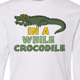 thumbnail image 4 of Inktastic In a While Crocodile with Cool Green Crock in Sunglasses Long Sleeve Youth T-Shirt, 4 of 5