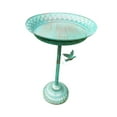thumbnail image 2 of Batil de pájaro conferente de pájaros, metal, vintage, de pie, pedestal de hierro fundido jardín de pájaros para el baño de pájaros para la cubierta Azul, 2 of 9